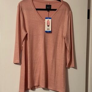 Jachs Girlfriend Peach V-Neck Tunic